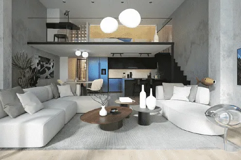 Luxury loft apartments for sale in Budva with a panoramic view of the sea